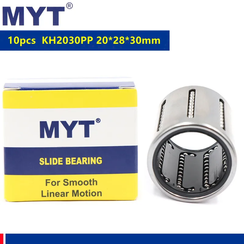 

10pcs MYT high precision KH2030PP 20*28*30 mm Compact Linear Bearings KH2030 Bushing For CNC Router 3d printer 20mm shaft