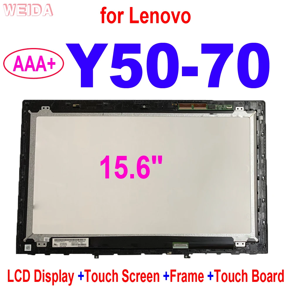 

15,6 "для Lenovo Y50-70 Y50 70 80DT ноутбук, ЖК-дисплей, сенсорный экран, дигитайзер, для сборки, рамка сенсорная доска для Lenovo Y50-70 с ЖК-дисплеем