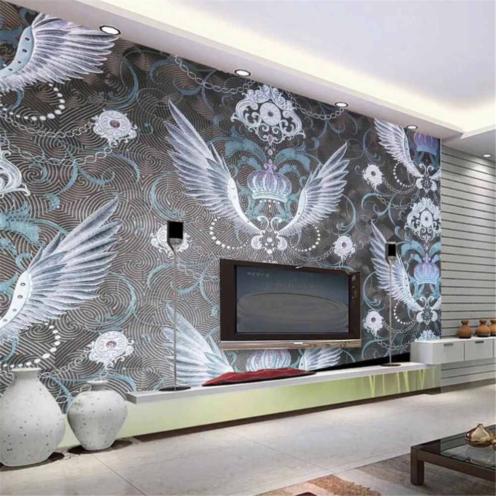 Milofi large non-woven wallpaper mural Nordic royal mural gorgeous background wall atmospheric mural