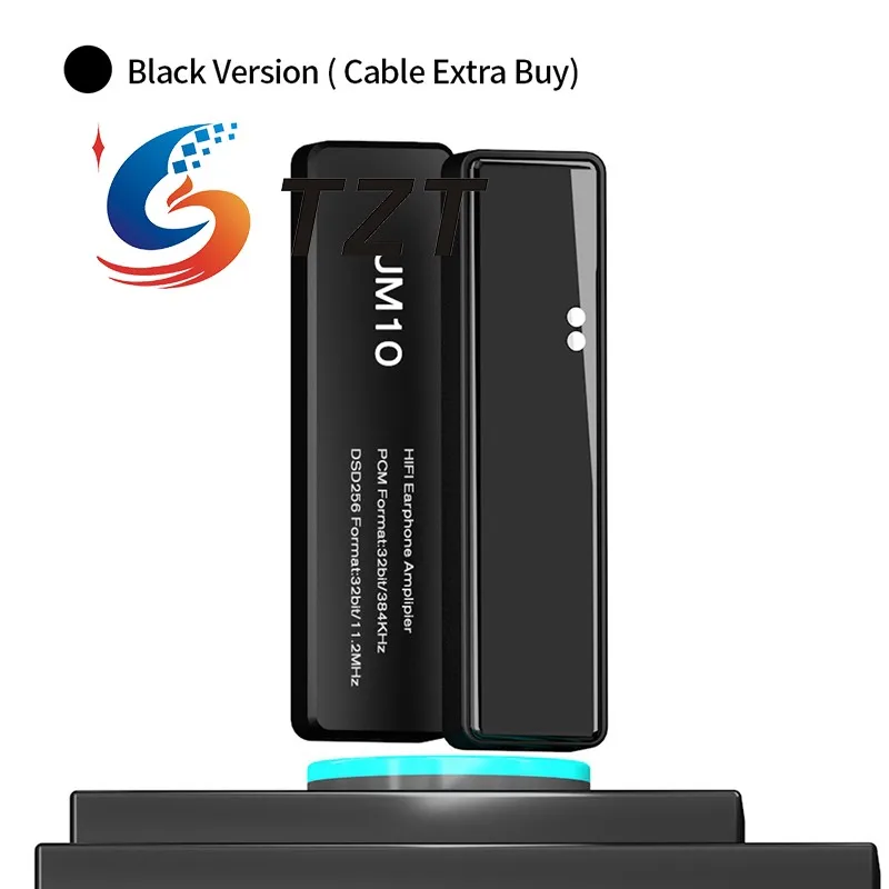 TZT JCALLY JM10 Pro DAC เครื่องขยายเสียง HiFi ถอดรหัส CS43131 DSD256ถอดรหัส USB ประเภท C ถึง3.5มม.600ohm สำหรับ Android IOS คอมพิวเตอร์-สีดำ