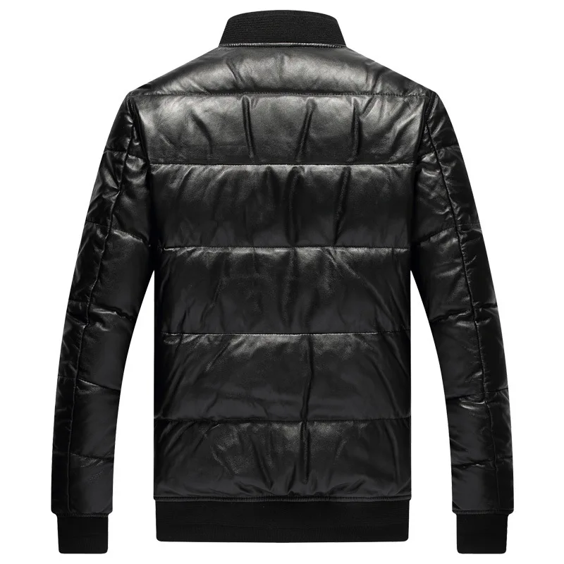 

Winter Genuine Leather Down Jacket Men Sheepskin Coat Plus Size Baseball Jacket Real Leather Jackets 2020 1927 KJ3711