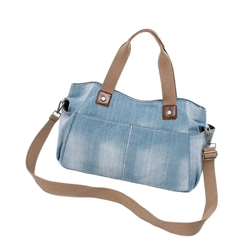 2023 New High Quality Women Denim Shoulder Bags Large Size Handbags For Women Casual Multi-functional Tote Drop Shipping