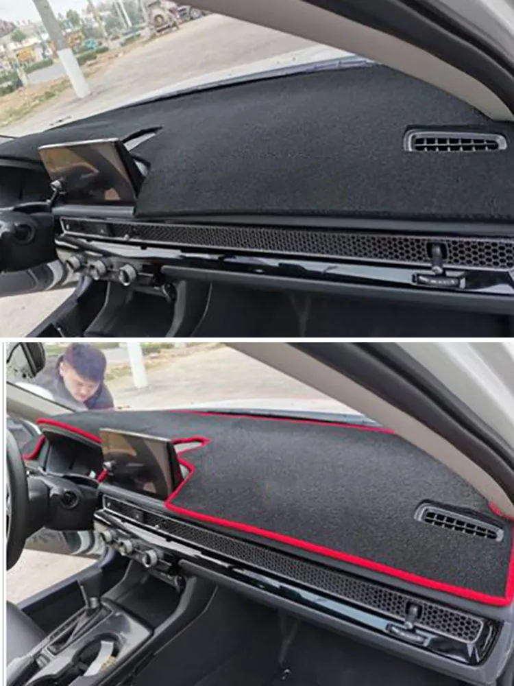 For Honda Civic Sedan Sport FE 2021 2022 Dashmat Dashboard Cover Instrument Panel Sunscreen Insulation Pad Anti-Dirt Ornaments