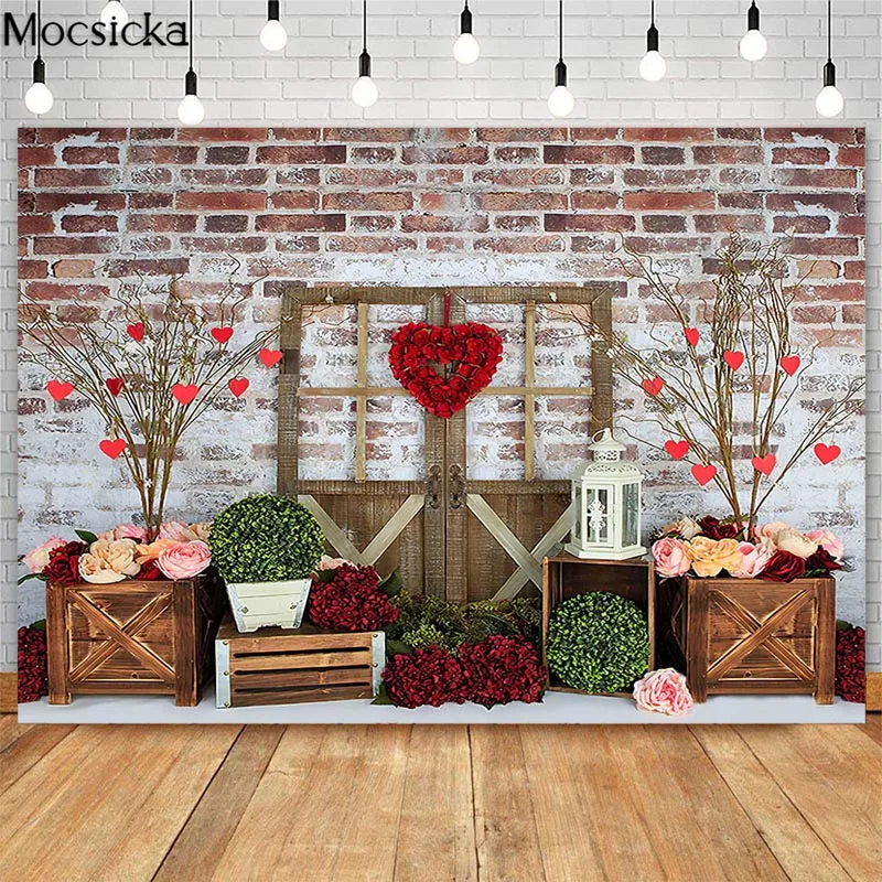 MOCSICKA-Décors de photographie de la journée de Léon, décor d'amour d'ours rose, accessoires de photo Smash de gâteau d'enfants, fond de stand de studio