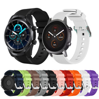Silicone Wrist Strap For Ticwatch Pro 3 GTX S2 Smart Watch Bands Accessories For Ticwatch E3 E 2 GTH Replacement Bracelet Soft