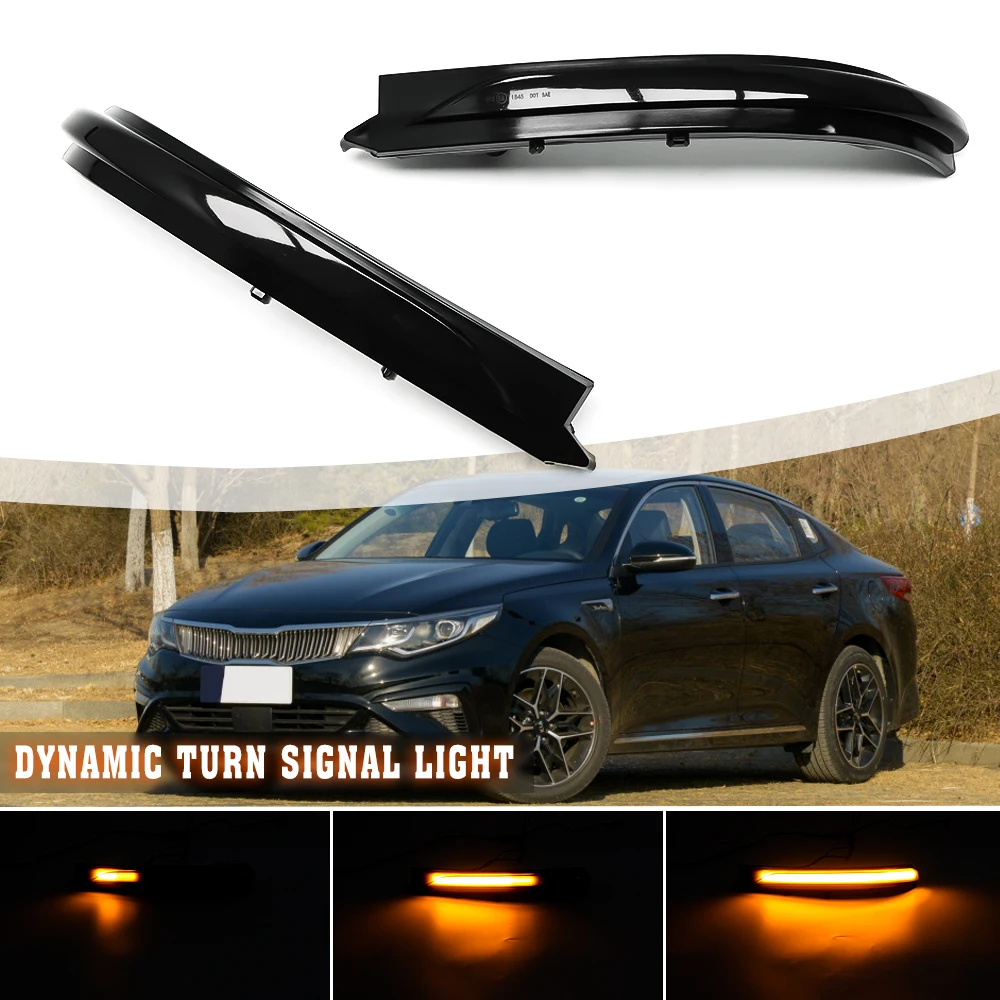 For Kia K5 Optima MK4 JF 2016 2017 2018 2019 2020 LED Dynamic Turn Signal Flash Light Blinker Side Wing Mirror Indicator Lamp