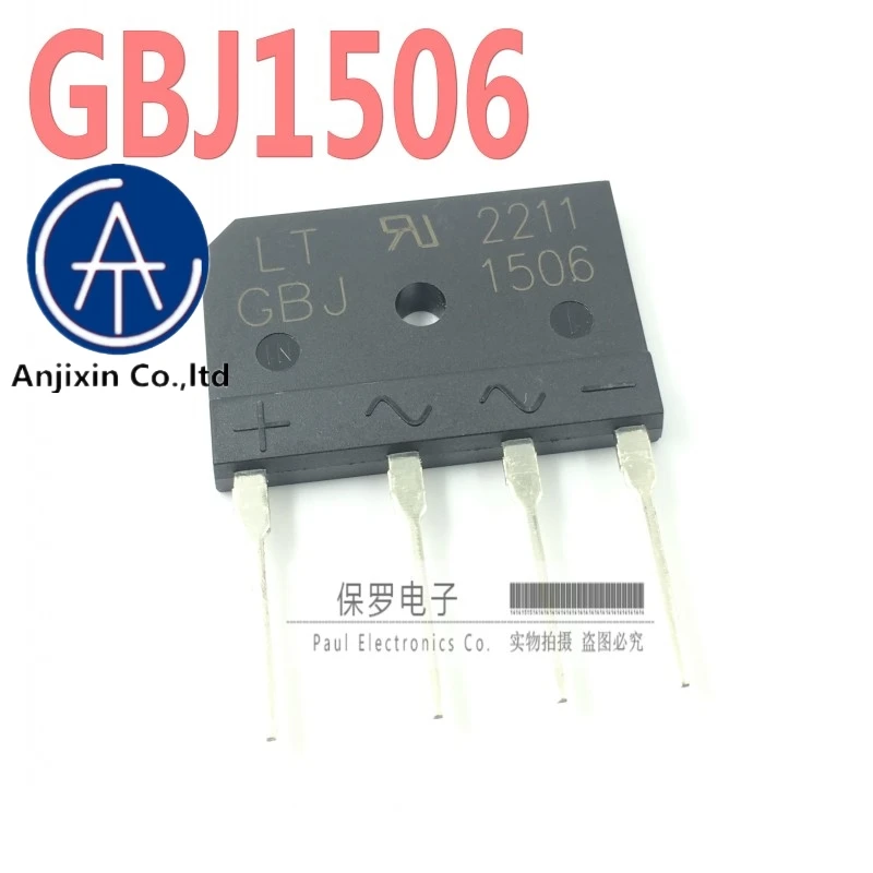 

10pcs 100% orginal and new GBJ1506 bridge rectifier 15A600V DIP-4 induction cooker bridge stack in stock