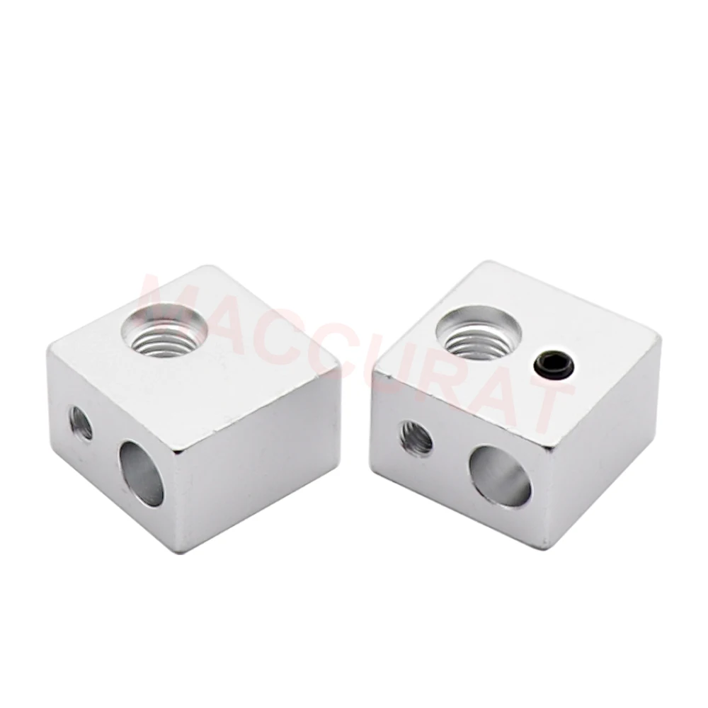 3d printer Parts MK10 Heater Block M7 Thread for Makerbot 2 Generation Extruder Hotend Aluminum 19.5*19.5*12.8mm for 3D Printer