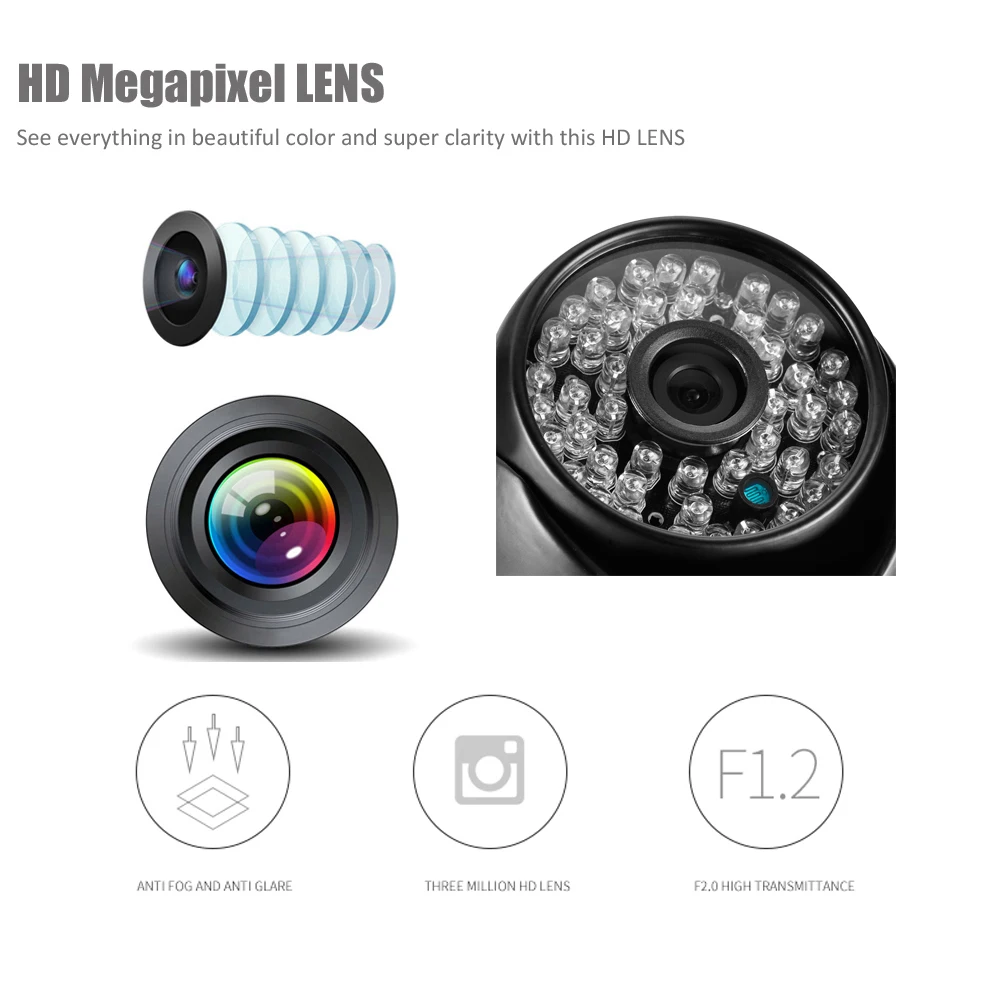 IP66 معدن شل داخلي في الهواء الطلق 48IR LED كاميرا دائرة تلفزيونية ذات تماثلية عالية الوضوح AHDM 5.0MP 720P/1080P AHD عالية الوضوح قبة كاميرا مراقبة