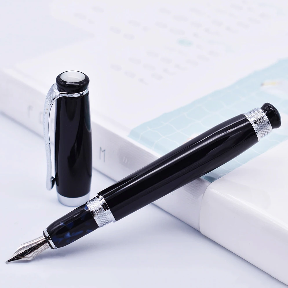 

Duke Tutor Classic Fountain Pen , Black Barrel and White Pearl on Top , Ideal for Business Office Home or Gift