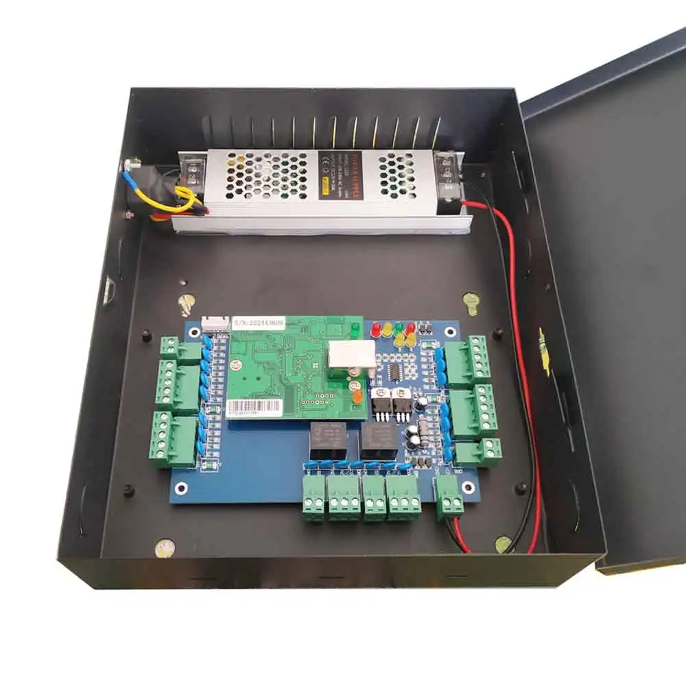 Tcp Ip Two Door Access Control With Hi Switch Power Supply 10a Output Support Fire Alarm Multi-Access Lock Rfid Reader Sn:L02