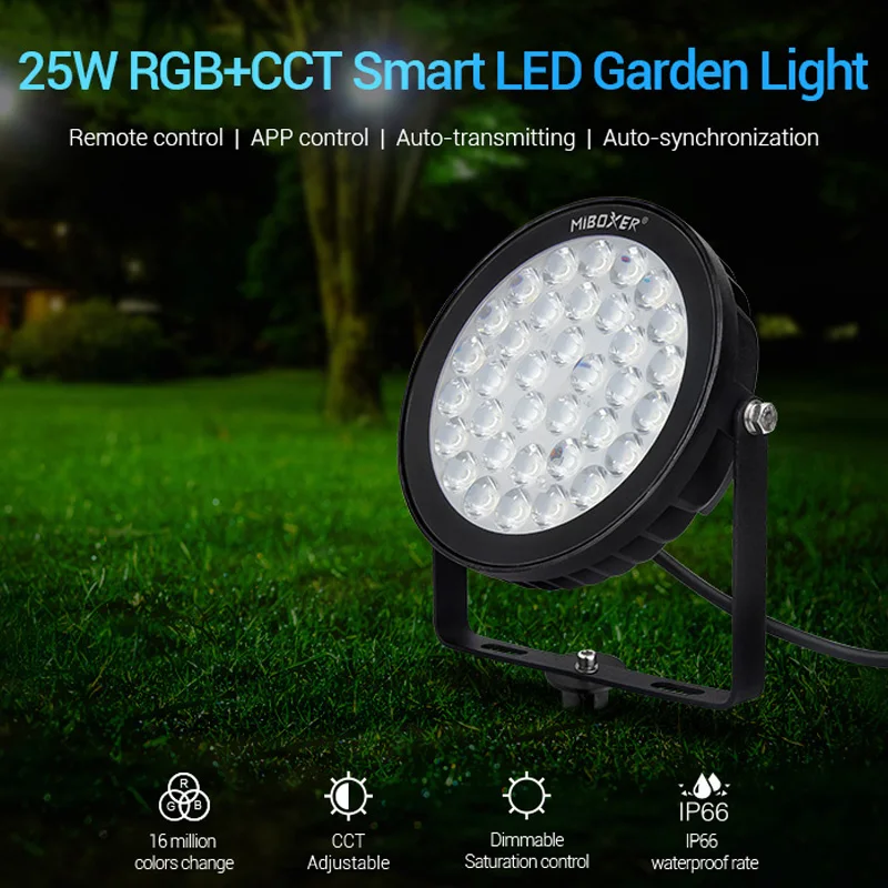 Neue MiBOXER FUTC05 25W RGB + CCT Smart LED Garten Lampe Im Freien Landschaft Licht 220V 2700 ~ 6500K können APP/remote/Alexa Voice control