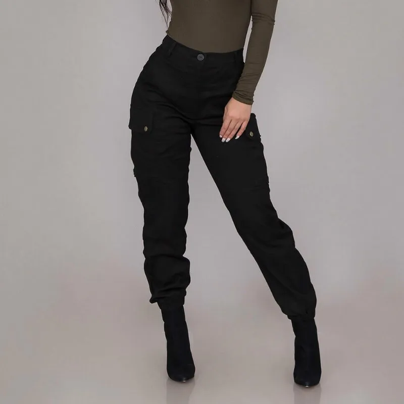 

Women Cargo Pants High Waist Casual Trousers Fashion Joggers Women Pants