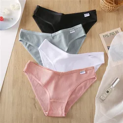 New Women's Cotton Briefs Female Underpants Sexy V Waist Women's Panties Cotton Plus Size Pantys Lingerie M-4XL