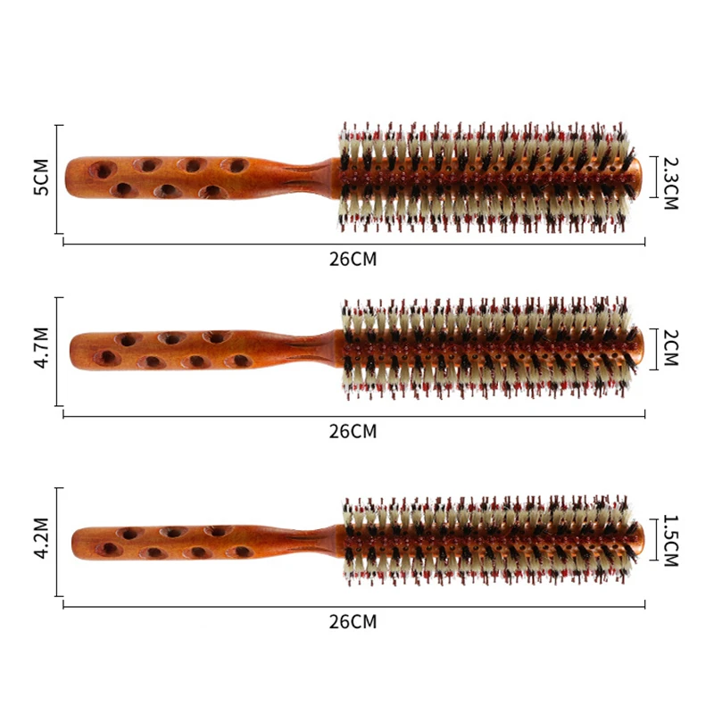 男性と女性のための丸いヘアブラシ,ローラー,ヘアブラシ,アクセサリー