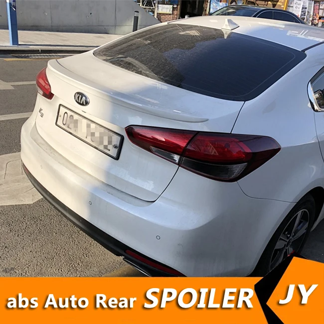 For KIA FORTE K3 Spoiler 2011-2015 K3 Cerato spoiler High Quality ABS Material Car Rear Wing Primer Color Rear Spoiler