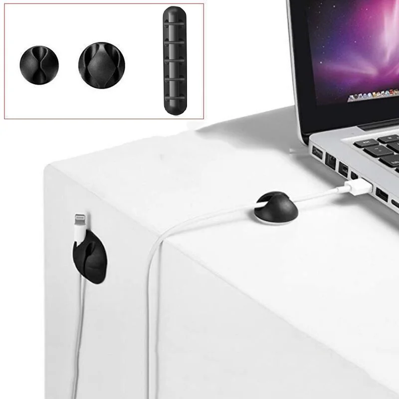 2024 New Arrival Cable Winder Management Earphone Cable Organizer Wire Storage Silicon Charger Holder Clips Cable winder