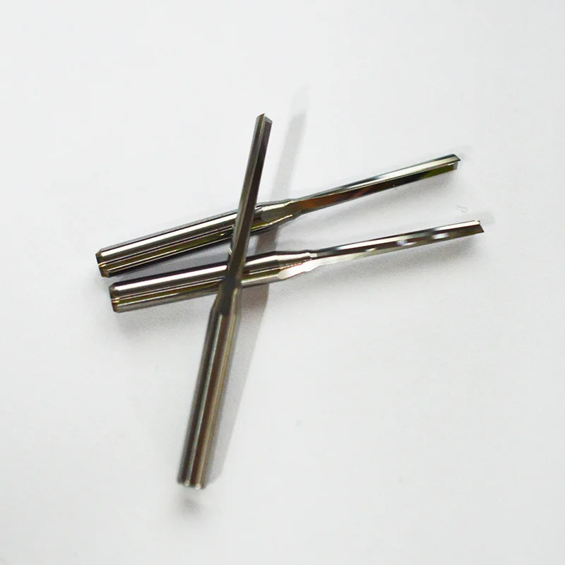 Fresa de aço de tungstênio e risco 3.175, ferramenta de corte, corte de metal de pvc acrílico com painel de densidade, faca de gravação