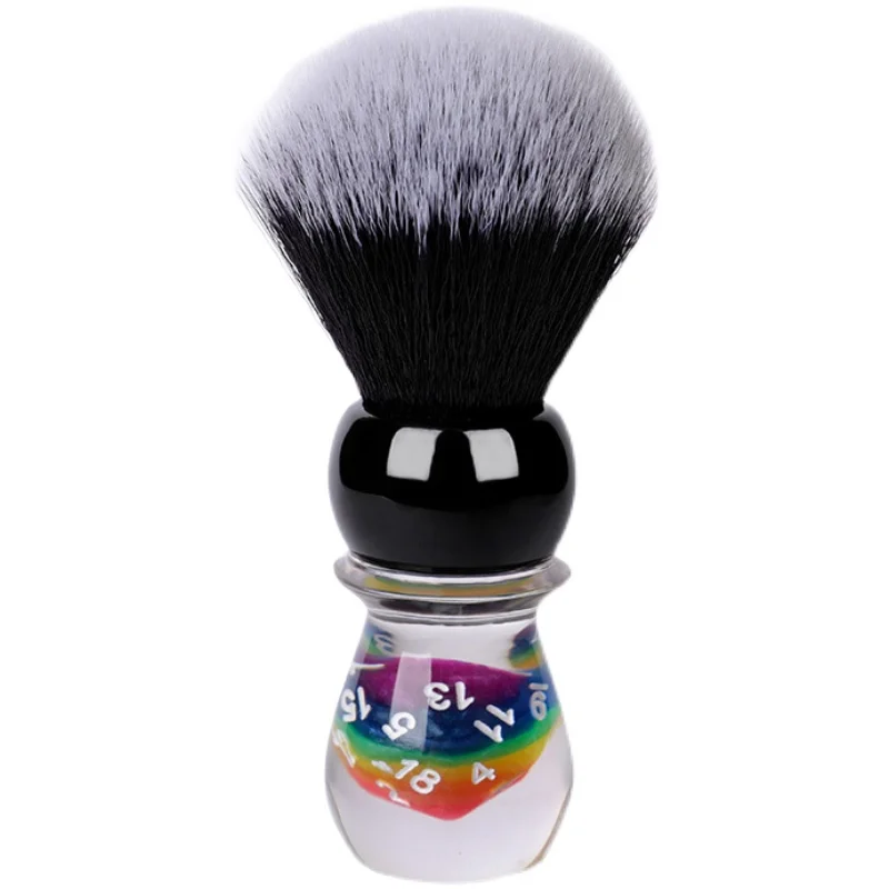 Men Shaving Brushes Numbers Resin Handle Synthetic Hair Brush Kot