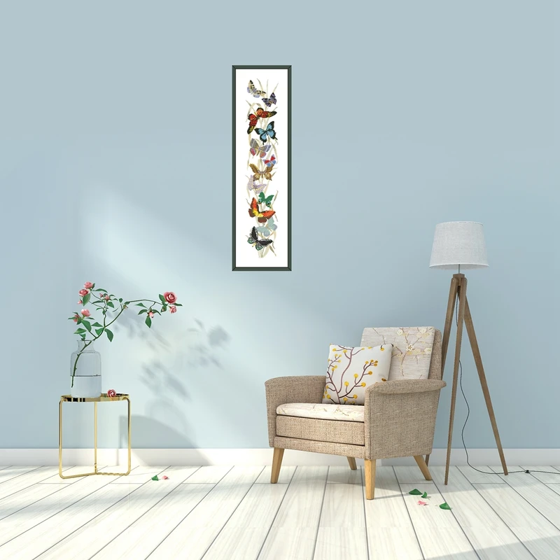Motyle krzyż zestaw do szycia Dreampattern hafty zestawy do robótek ręcznych 18ct 14ct 11ct niezadrukowana tkanina DIY handmade