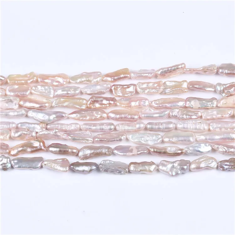 

8-11mm freshwater biwa irregular shape real pearls for jewelry making pearl