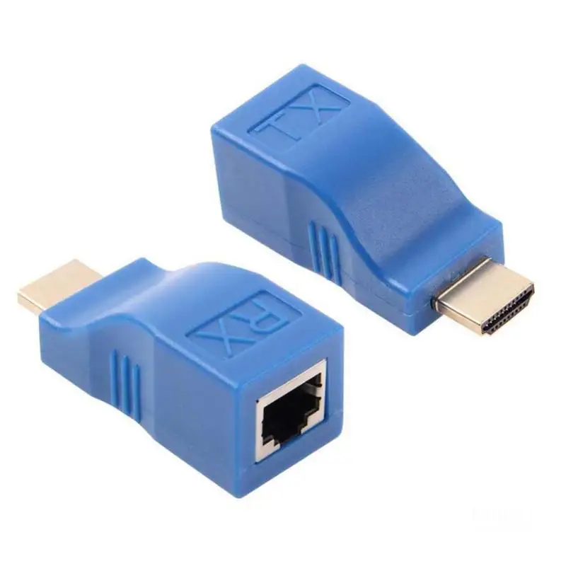 2 шт. 30 метров 1080p 4K расширитель для адаптера RJ45 Ethernet сетевой расширитель от Cat 5/6 HDTV Displayer hdmi-совместим с DCD PS3