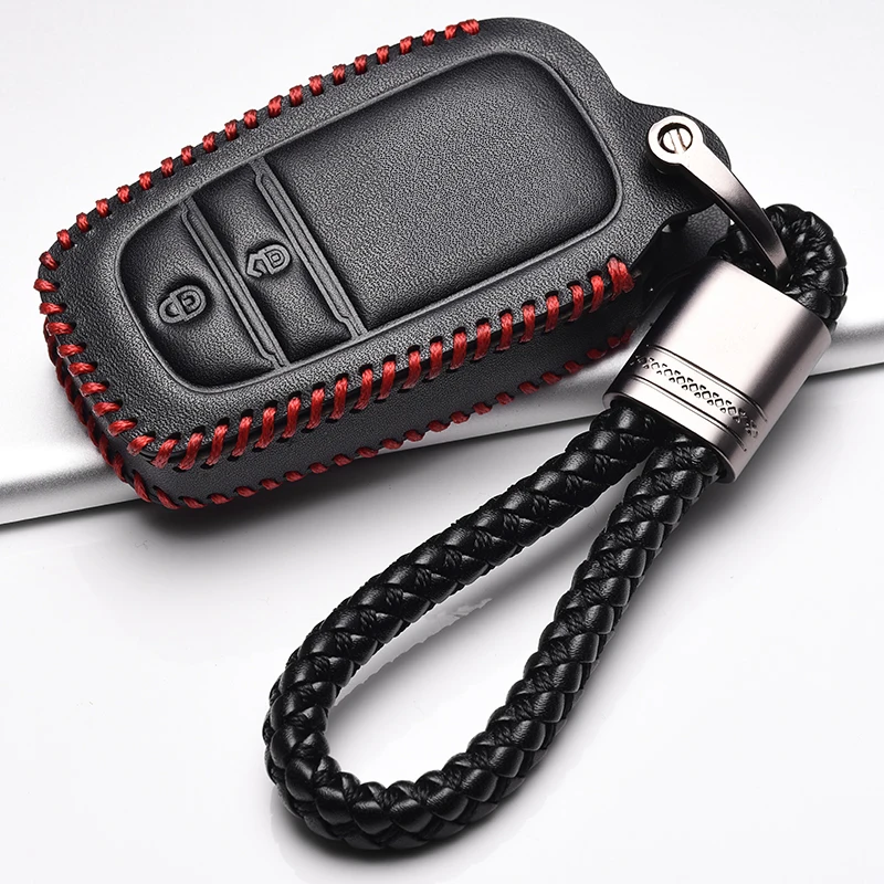 Top Layer Leather Key Cover Car Key Case For Toyota Chr C-hr Land Cruiser 200 Avensis Auris Corolla Smart Keychain Shell