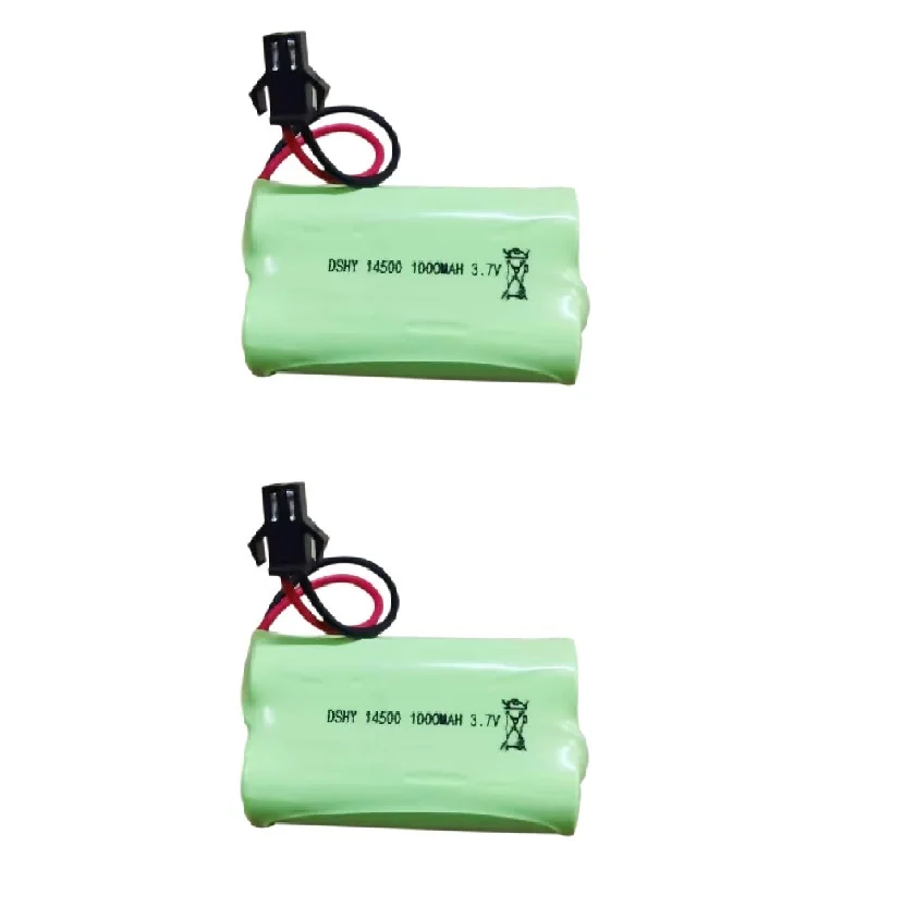 3.7V 1000mAh 14500 akumulator litowo-jonowy na zabawki zdalnie sterowane samochody zbiornik Robot elektryczny gun3.7V akumulator o dużej pojemności bateria litowa