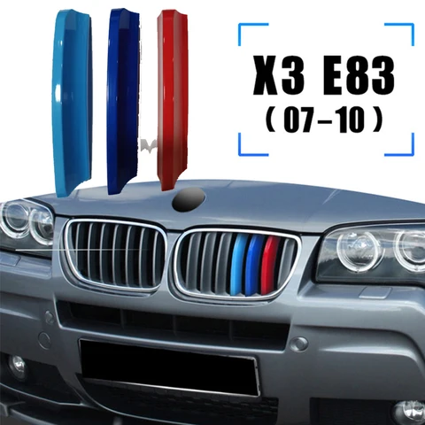 ZEMAR 3 шт. ABS для 2003 2004 2005 2006 2007-2010 BMW X3 E83 автомобильные гонки решетка полоса отделка Зажим м силовые характеристики аксессуары