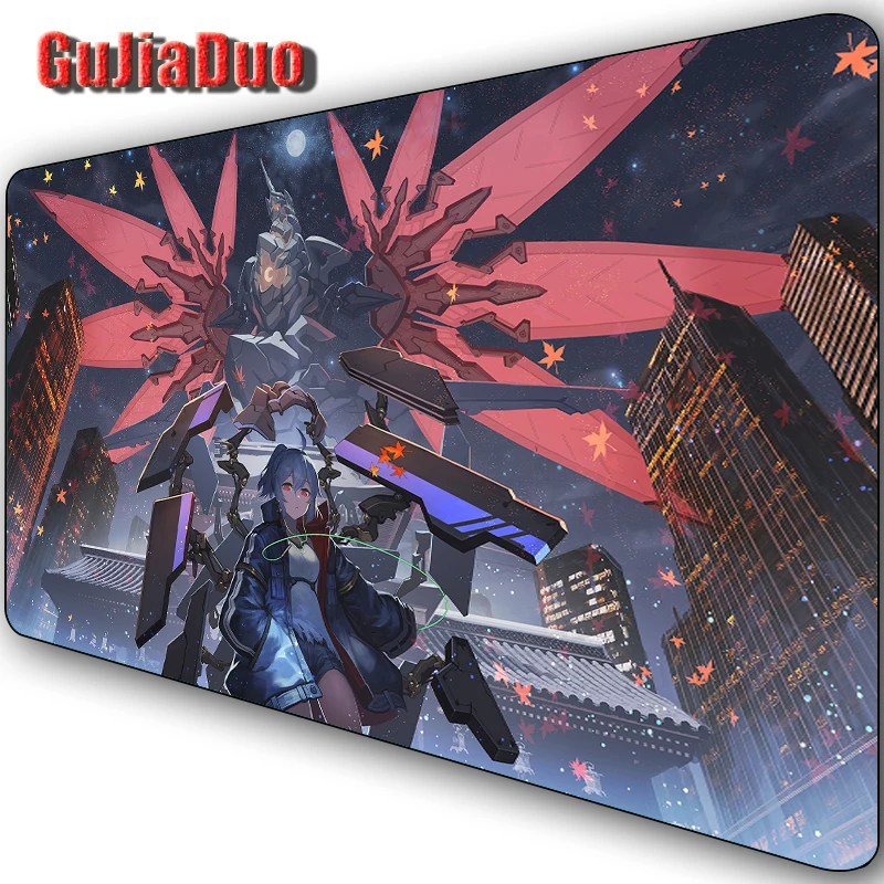 GuJiaDuo-alfombrilla de ratón estilo Mecha, accesorio de escritorio para Gaming, tapete de ratón de Anime XL, a prueba de agua, para Pc, jugador, Notebook, teclado