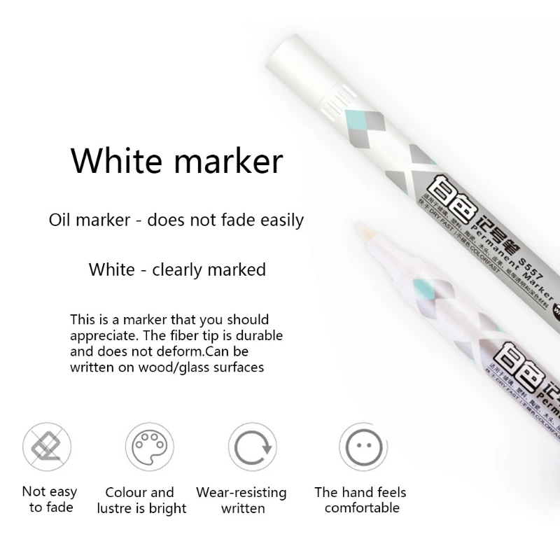 Multifunction White Marker Graffiti  Pen Paint Oil Car Tire  Permanent Marker Pen Waterproof Paint Marker Graffiti Pen