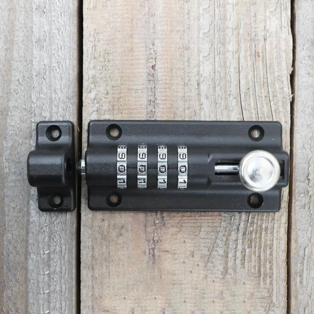 Black/Silver Color Safe Modern Simple Sliding Door Bolt Code Lock Widely Used Door Bolt Code Lock Safe for Door