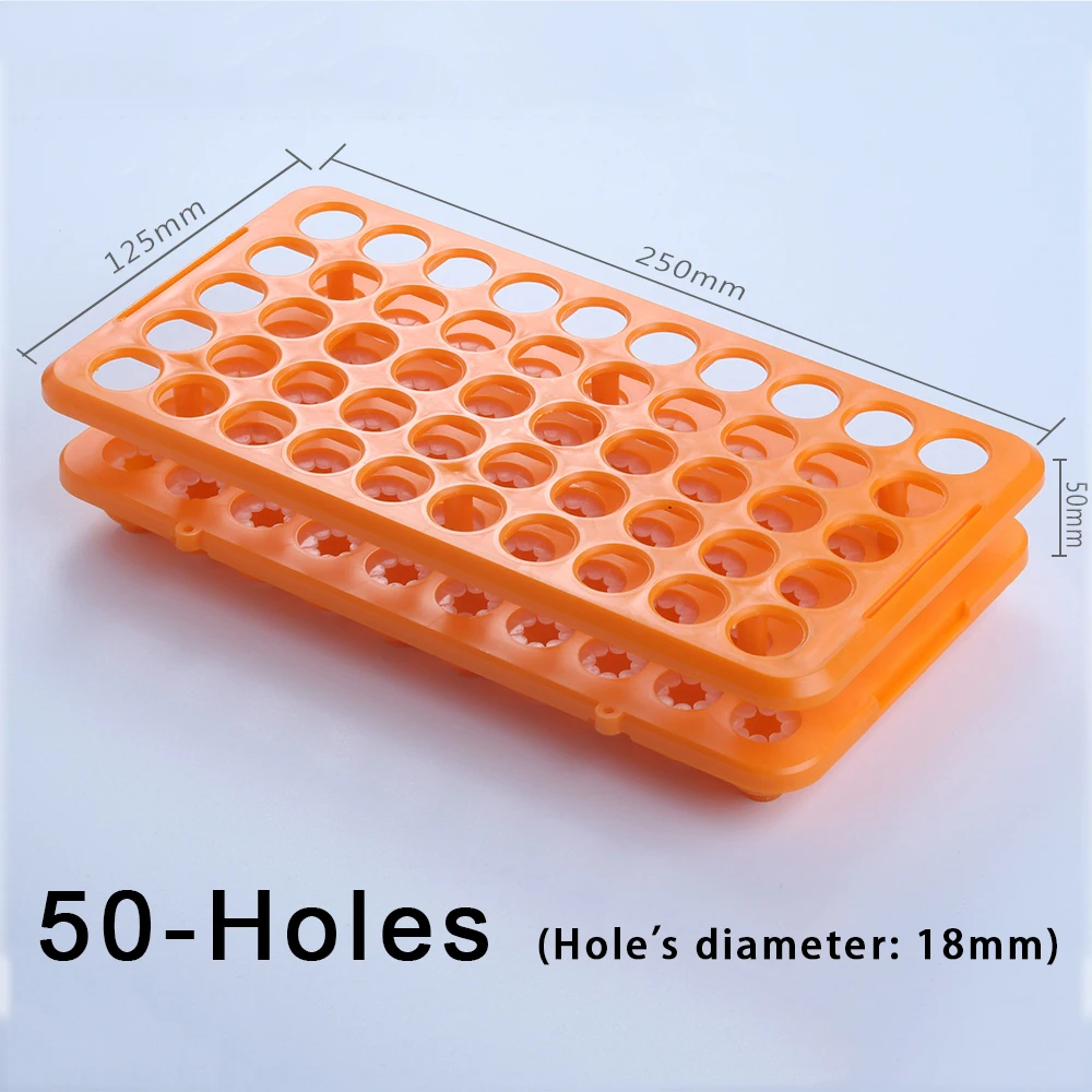 Löcher 18mm Reagenzglas Rack Halter Zentrifugal Reagenzglas Rack Ständer Halterung Probenahme Rohr Lagerung 50-slot Rohr Lagerung veranstalter – Detail 3