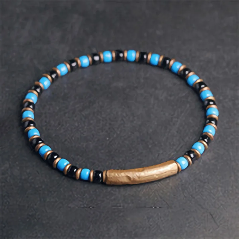 Minimalista Chakra Multi Smalto di Colore Mini Borda il Braccialetto di Rame di Fascino Della Boemia Guarigione Collocazione Boho chic Piccolo
