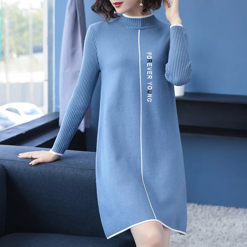 2020 New Autumn Winter Women Female Plus Size Sweaters Fashion Thicken Pullover Sweater Long Knit Sweater