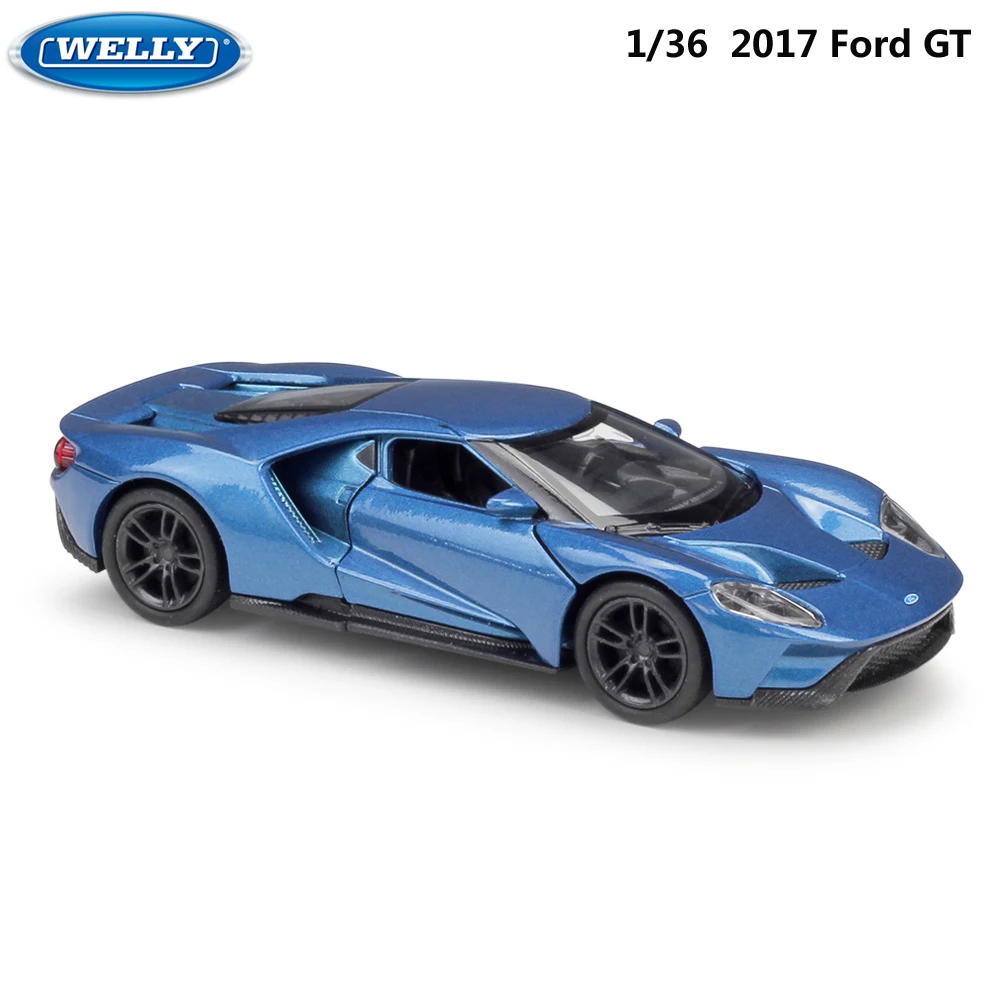 

WELLY Diecast 1:36 2017 Ford GT Similator Sports Car Vehicle Model Car Pull Back Alloy Metal Toy Car For Kids Gifts Collection