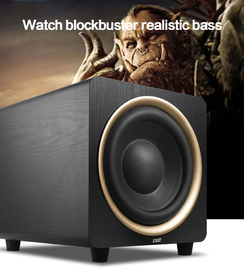 KYYSLB 80-150W 4-8ohm SA-900 Passive 10-inch Audio Subwoofer Home Home Theater Subwoofer Wooden Speaker Subwoofer