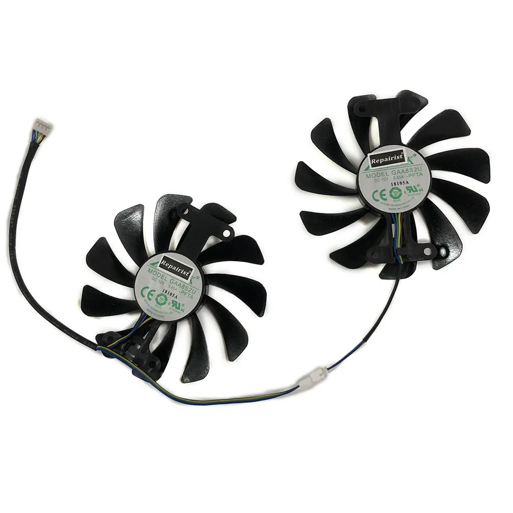 2Pcs/Set,GAA8S2U,GPU VGA Video Cooling Fan,For ZOTAC GTX1080 GTX 1080 AMP Edition,For ZOTAC GT1070 GTX1070 AMP Edition