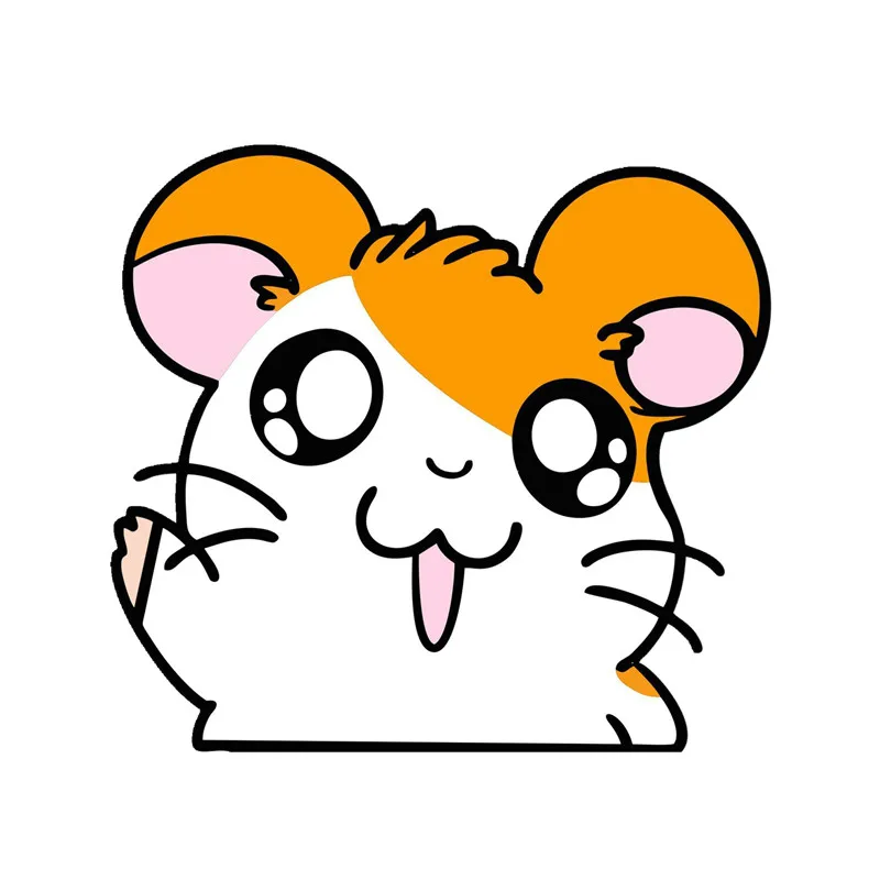 

Interesting Th Cute HAMTARO Car Sticker Accessories Car Styling Decal Vinyl Car Window Cover Scratches Waterproof PVC 13cm*10cm