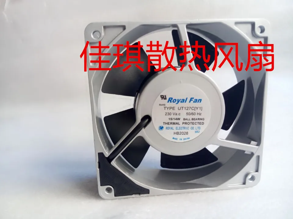 

Royal Fan UT127C Y1 AC 230V 15/14W 120x120x38mm Server Cooling Fan