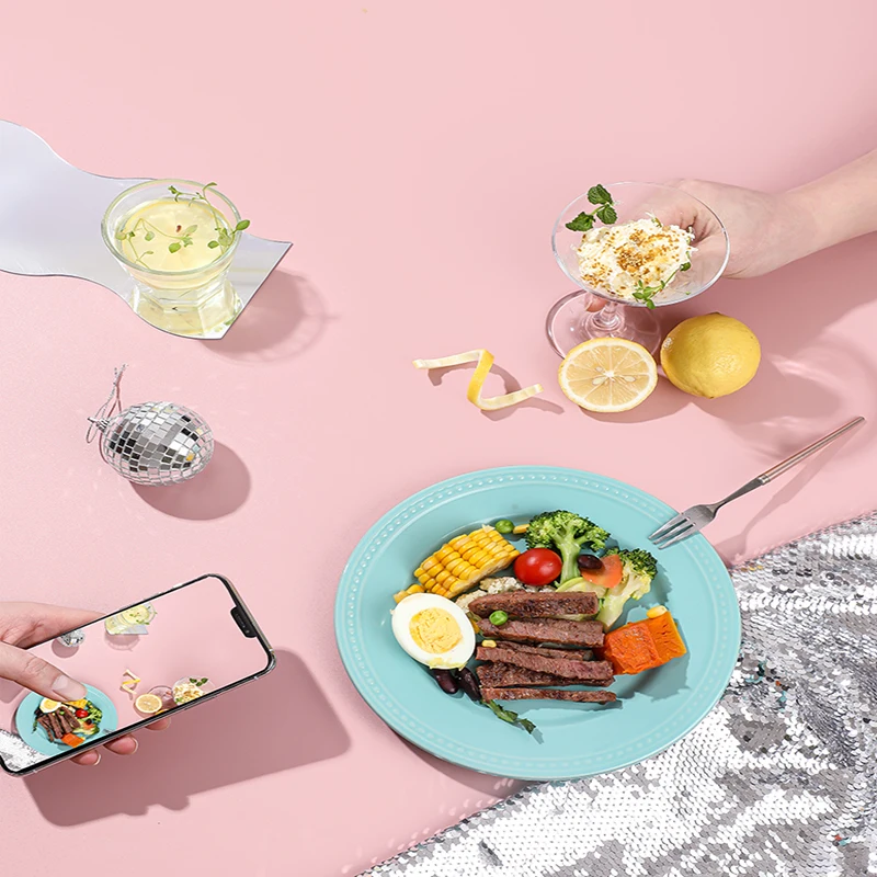 Nhựa PVC Chống Thấm Nước Màu Chụp Hình Nền Đạo Cụ Sản Phẩm Chụp Morandi Màu Mờ Không Phản Quang Chụp Studio Đạo Cụ