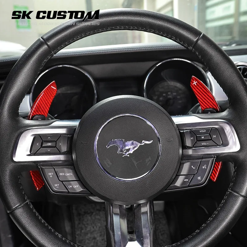 DSG paddle extensions Real Carbon Fiber Paddle Shift for Mustang 2015-2021 Steering wheel shift paddle shift switch for Ford