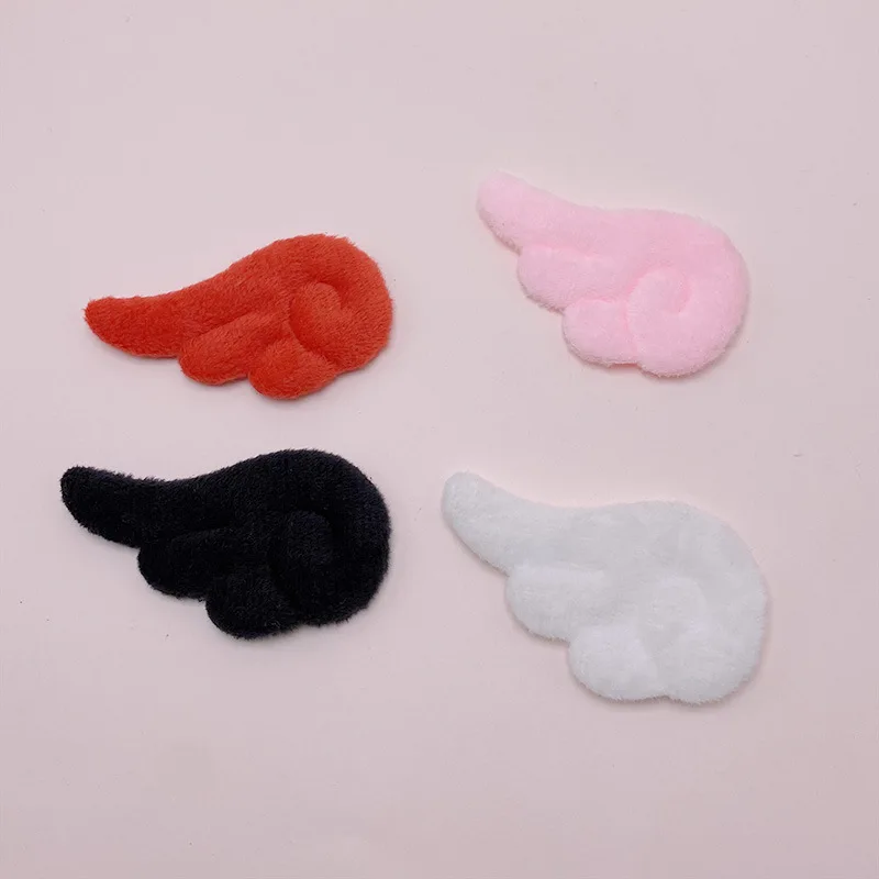 7*4 cm, 40 Stück/Set, Plüsch-Filz-Engelsflügel, gepolsterte Applikationen zum Selbermachen, für Kinder-Haarspangen und als Accessoires für Socken und Hüte. – Detail 10