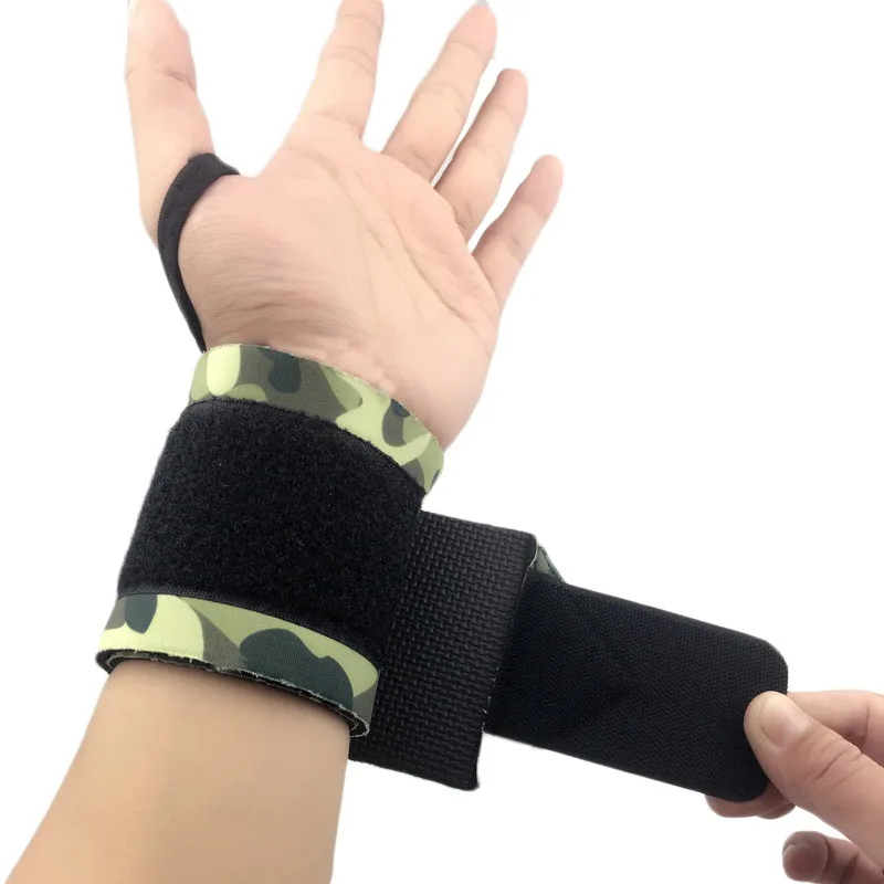 2Pcs Camouflage Neoprene Weightlifting Wrist Wrapping Support Fitness Crossfit Sport Wristbands Powerlifting Wrist Protector