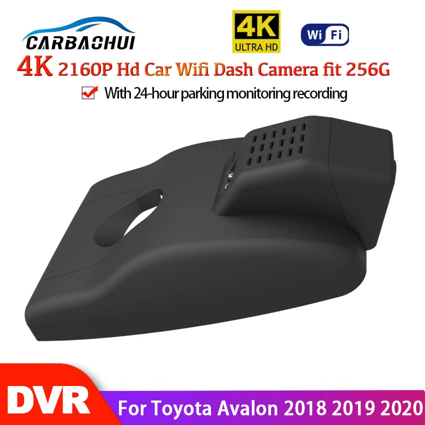 

New! 4K Car Driving Video Recorder DVR Control APP Wifi Camera Full HD 2160P Registrator Dash Cam For Toyota Avalon 2018 To 2020