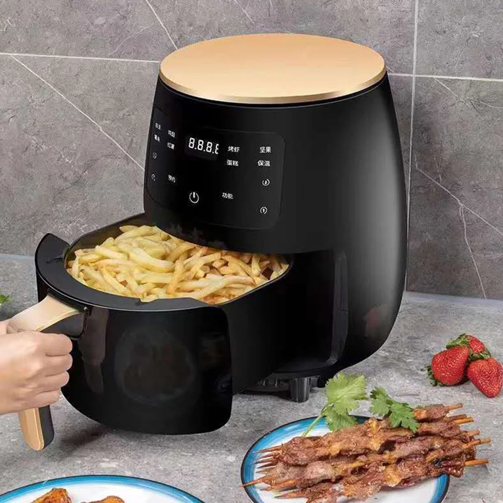 4.5L Non-fried Electric Fryer Air Fryer Multifunctional Air Fryer LCD Large Capacity Frying Machine Chicken Fries Machine