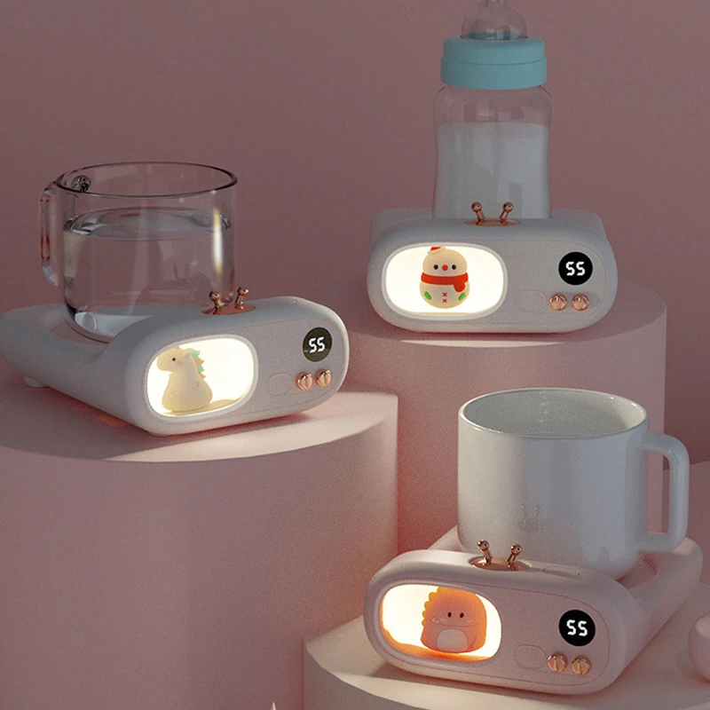 Calentador de tazas de 220V para mascotas, posavasos de calefacción termostático inteligente, almohadilla térmica para leche, té y café, estera calentadora para regalo de amigos
