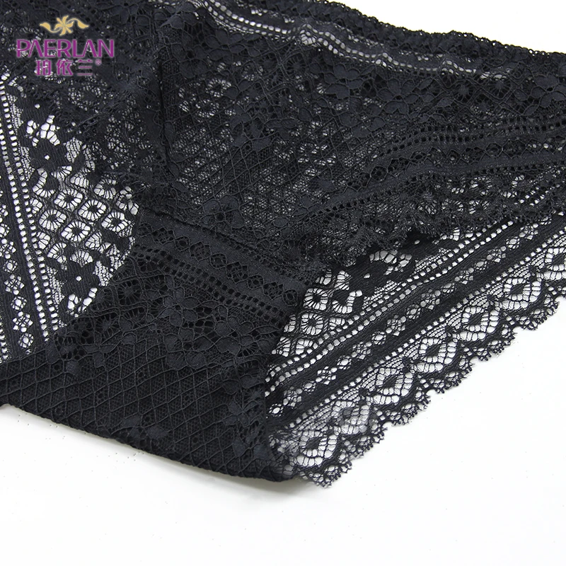 PAERLAN Solid color low-Rise hips Lace Flora Women Panties comfortable briefs sexy temptation hollow underwear