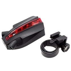 2 Laser + 5 LEDs Rear Bike Tail Light Logo Beam Safety Warning Red Lamp