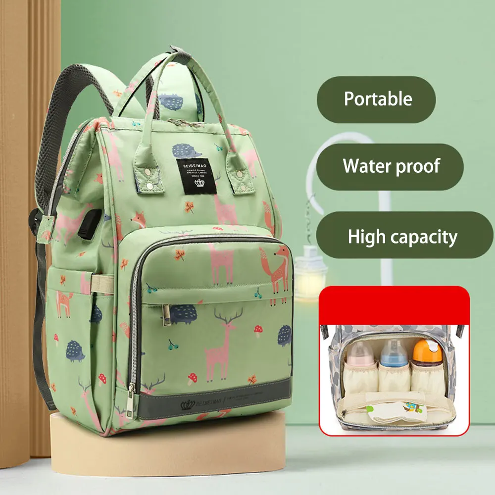 Mummy Nappy Backpack Kids Stroller Large Capacity Bag Mom Baby Waterproof Outdoor Travel Diaper Bag Maternity Baby Care Bag